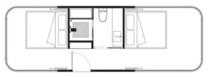 prefabsquare capsule house e6 layout model 1