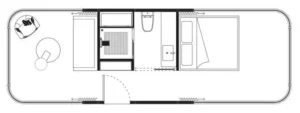 prefabsquare capsule house e6 layout model 2